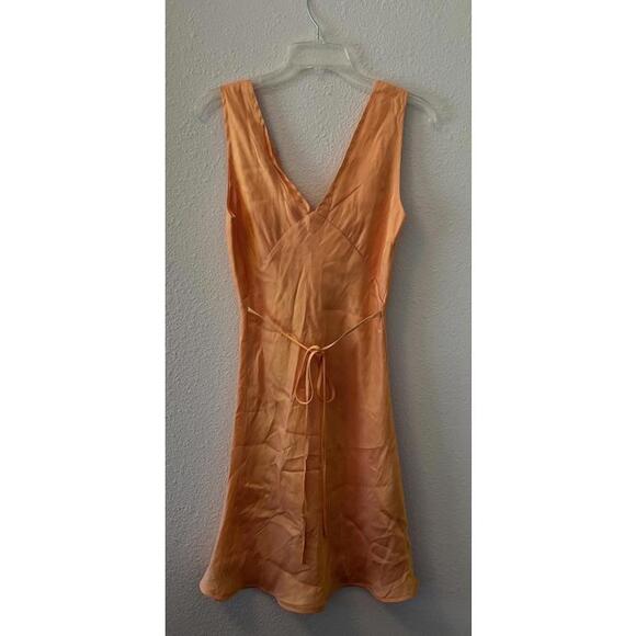NWT Peppermayo Womens Dress Size 6 Audrey Vintage Slip Dress Satin Mango Shimmer - Picture 8 of 9